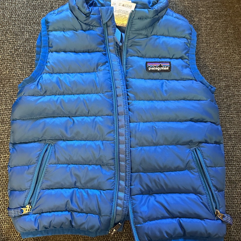 Patagonia Kids Vibrant Blue Quilted Vest